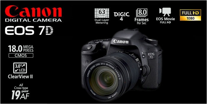 Canon Eos 7D Kit 18 135 IS (Distribütör Garantili)