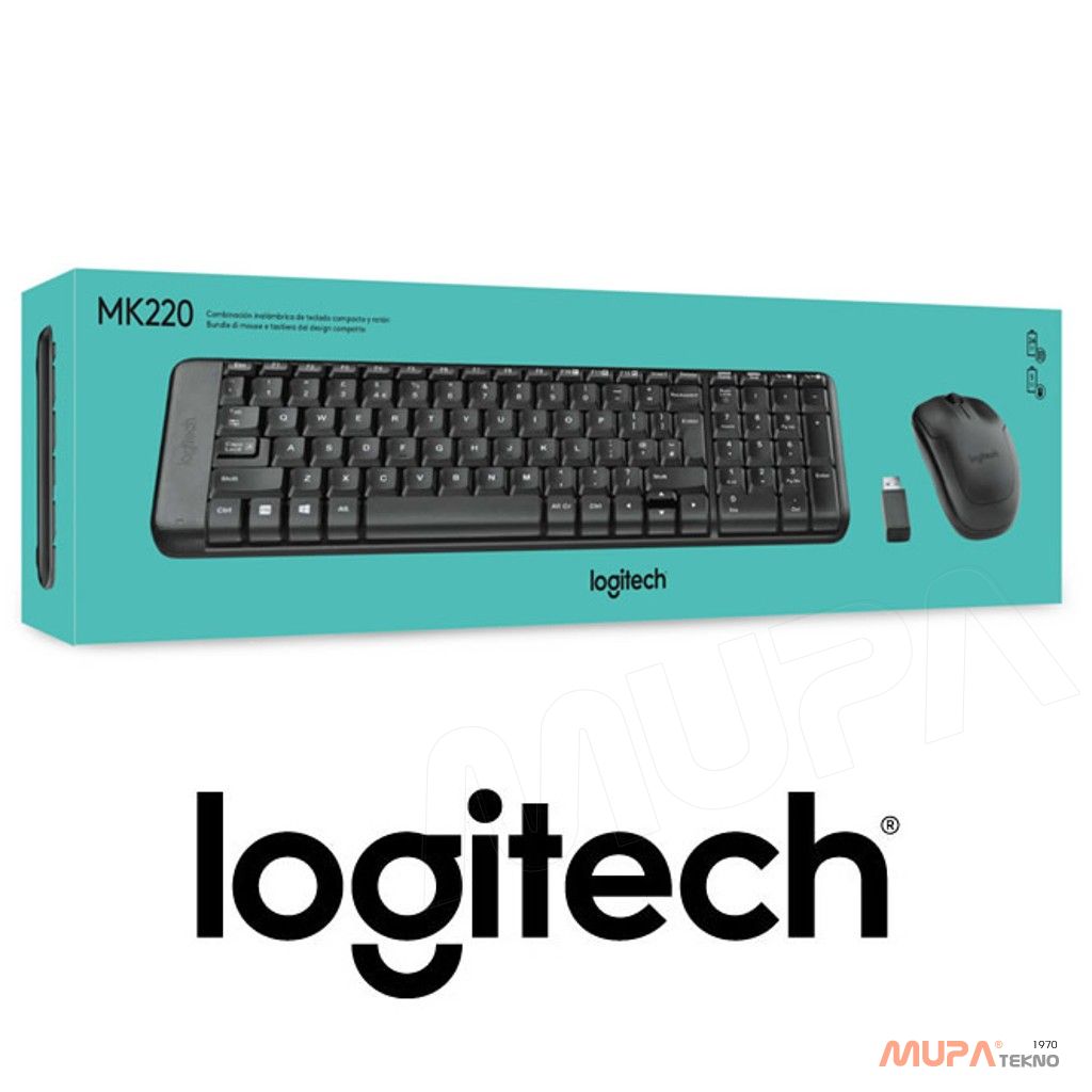 LOGİTECH MK220 Wireless Combo Klavye Mouse Kablosuz