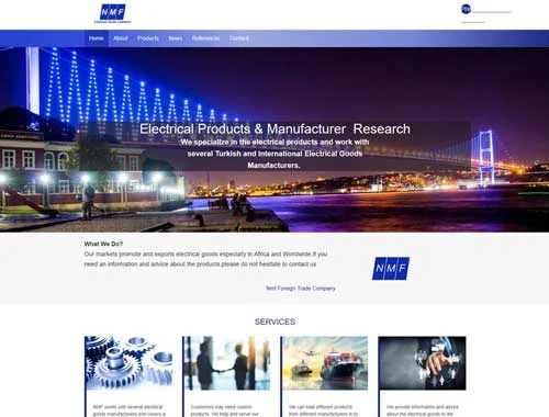 Nmf Dış Ticaret Kurumsal Web Sitesi