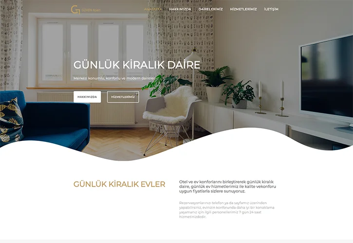 Günlük Kiralık Dairem Web Tasarım
