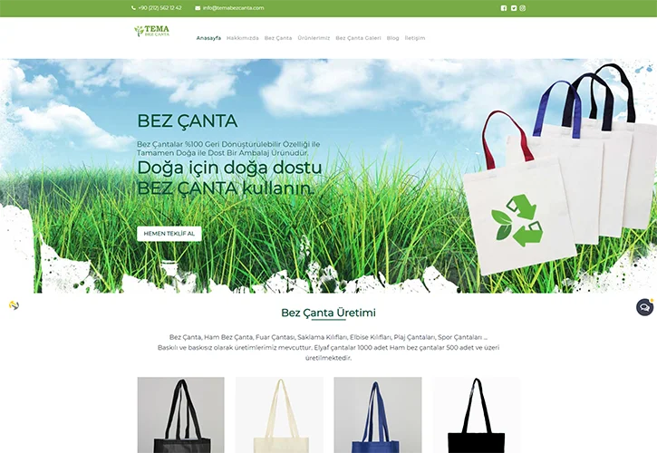 Tema Bez Çanta Web Tasarım