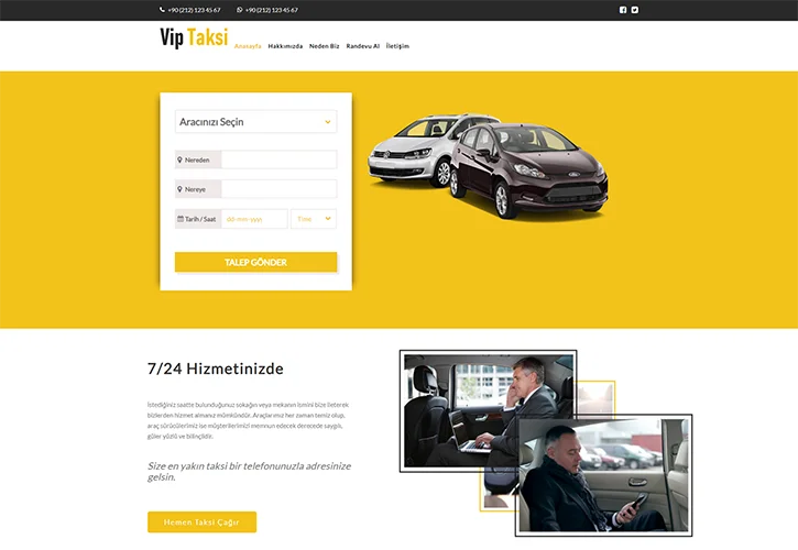 Vip Taksi Web Tasarım