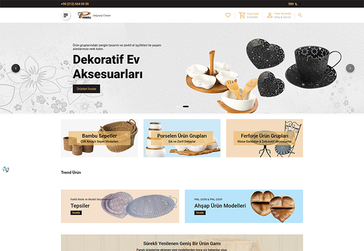 Dekoratif Ürünler Eticaret Sitesi