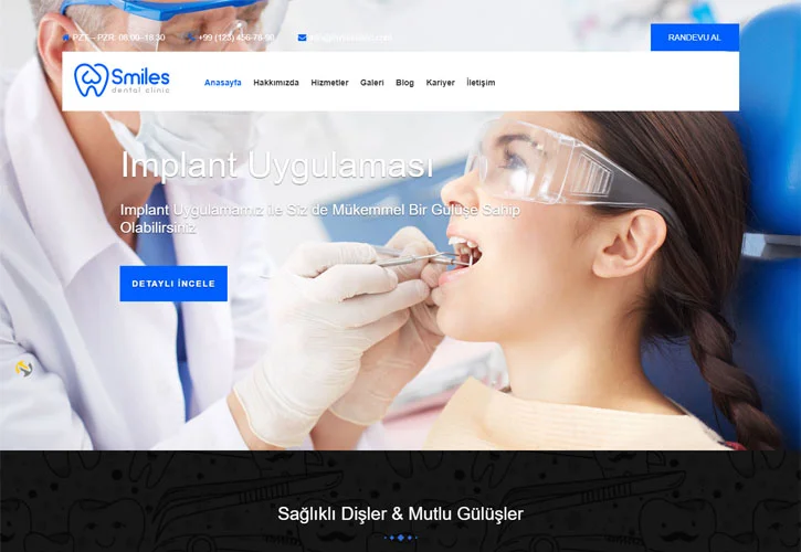 Smiles Diş Kliniği Web Tasarım