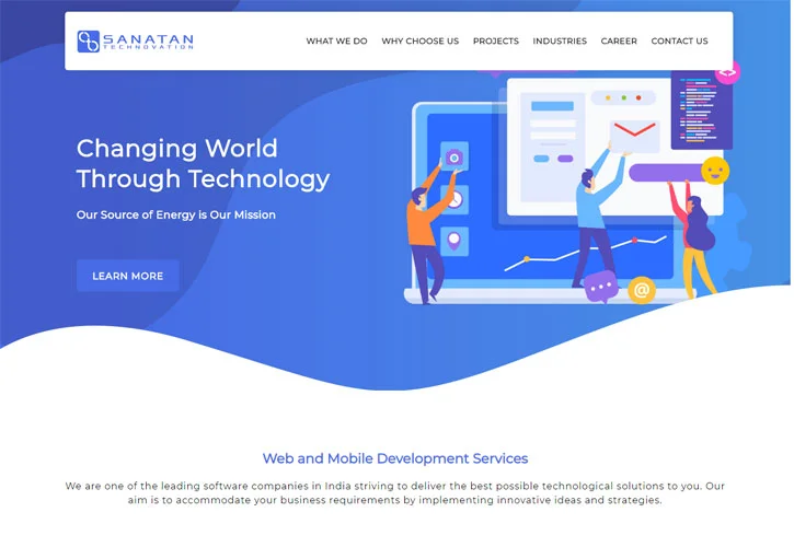 Sanatan Technovation Web Tasarım