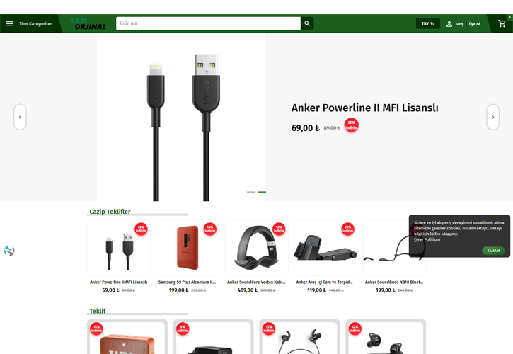 Telefon Aksesuarları Eticaret Sitesi