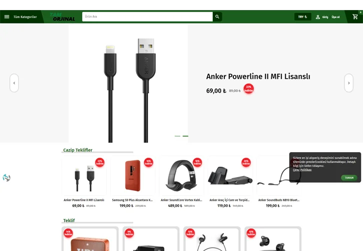 Tam Orjinal E-ticaret Sitesi