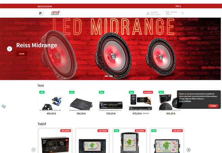 Oto Ses Sistemleri E-ticaret Sitesi