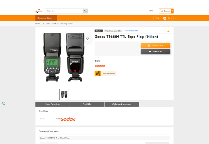 Profesyonel Foto Mak. E-ticaret Sitesi