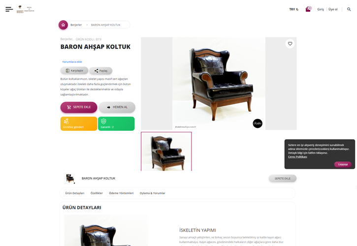 Mobilyacı E-ticaret Sitesi
