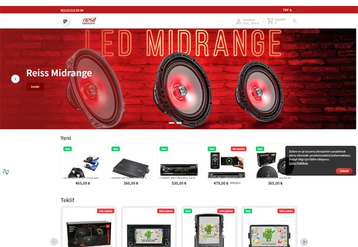 Oto Aksesuarları E-ticaret Sitesi