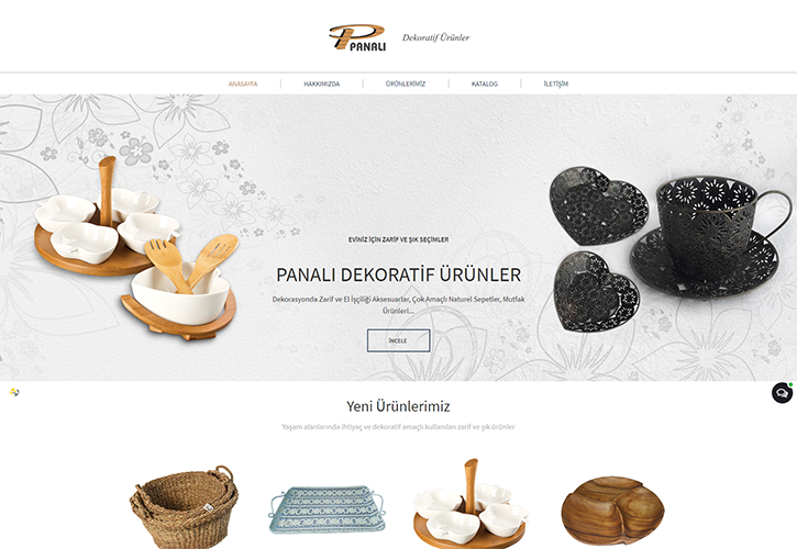 Panalı Dekoratif Ürünler Web Tasarım