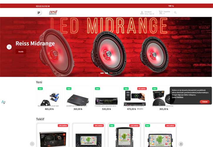 Nesil Elektronik E-ticaret Sitesi