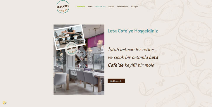 cafe web tasarım