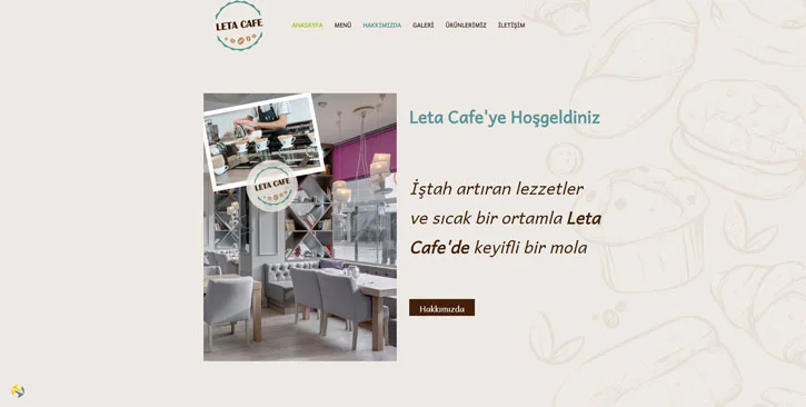 cafe web tasarım