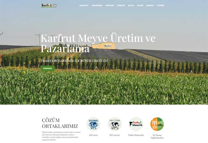 Gıda Firması Kurumsal Web Sitesi