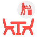 Vom Tisch in die Küche