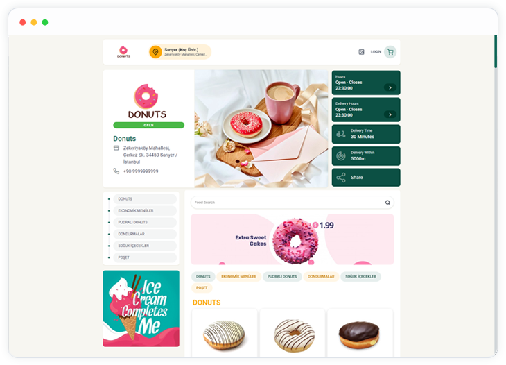 Online Yemek Sipariş Sistemi
