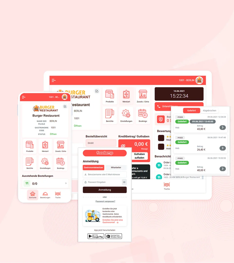 Online Lösung für Liefer- und Abholservice