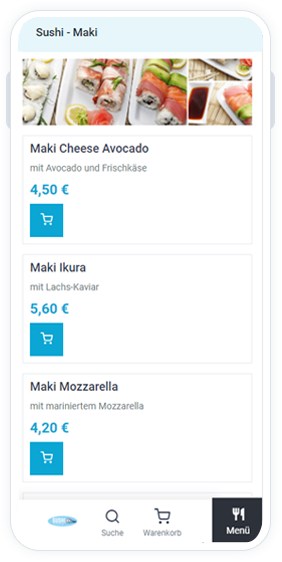 Sushi Restaurant Bestellen-Website