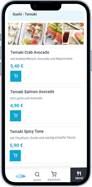 App & Web-Shop Für Sushi Restaurant
