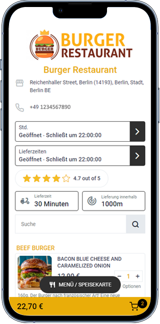 burger ordering system