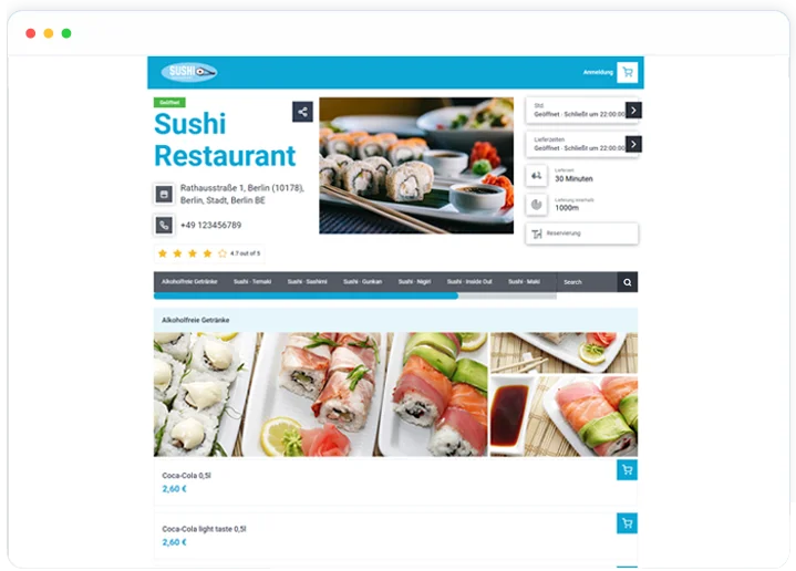 Sushi Ordering System
