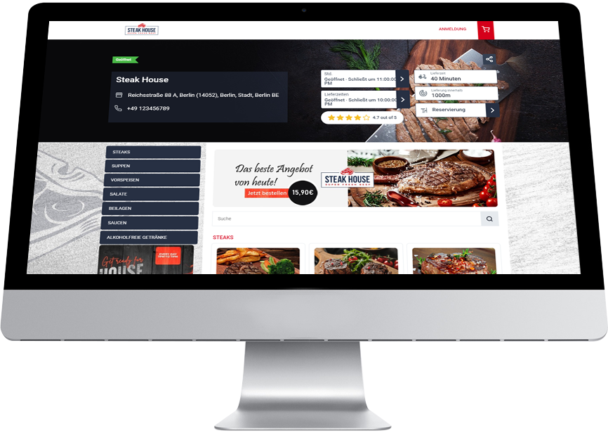 Online order online system for restaurants