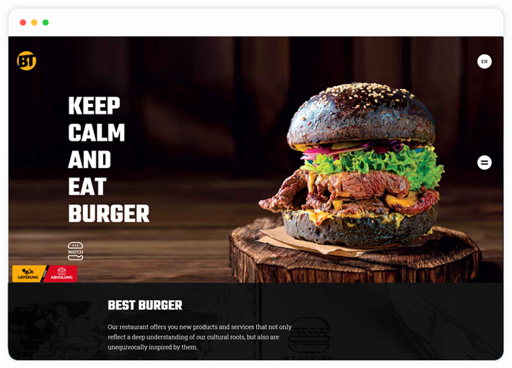 Burger Restaurant Website
