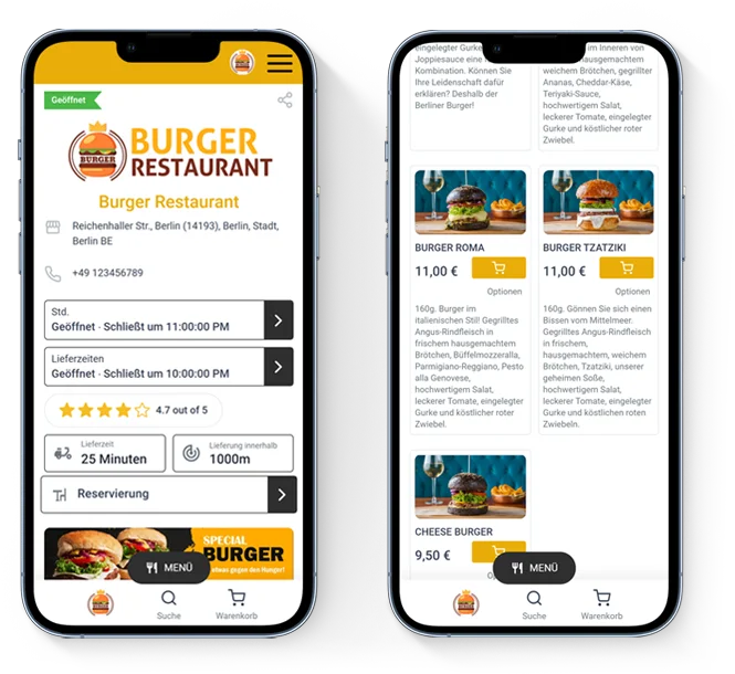 burger ordering system