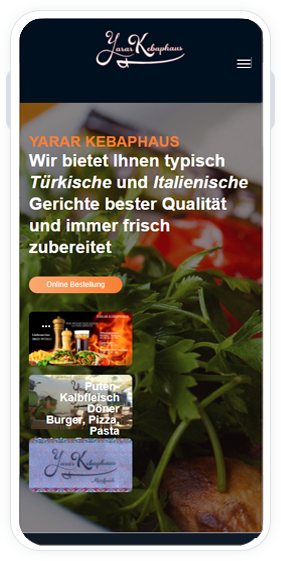 Eine Kebap Restaurant Webseite