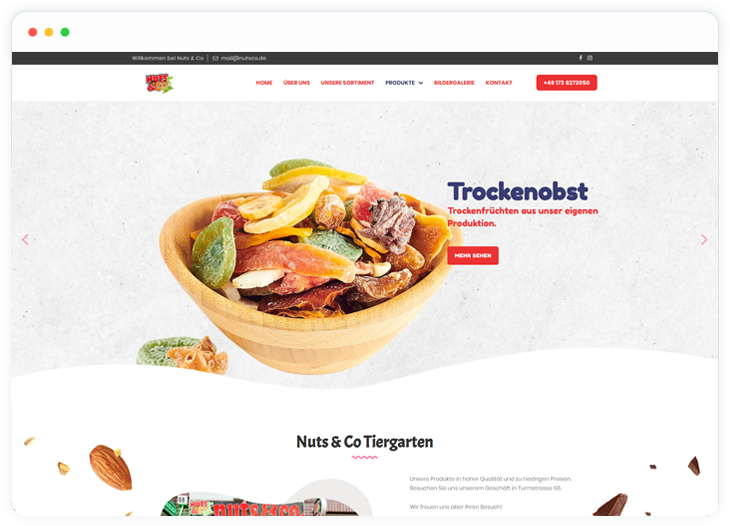 Nussladen-Website