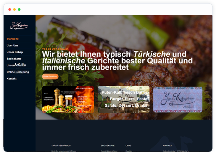 Restaurant-Webseite