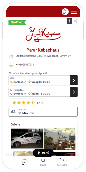 Online-Bestellsystem für Restaurants