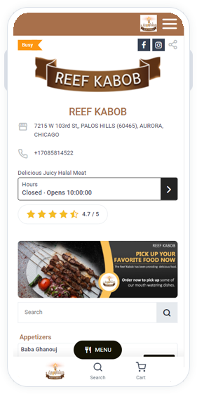 Online-Bestellsystem für Restaurants