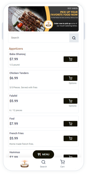 Online-Bestellsystem für Restaurants