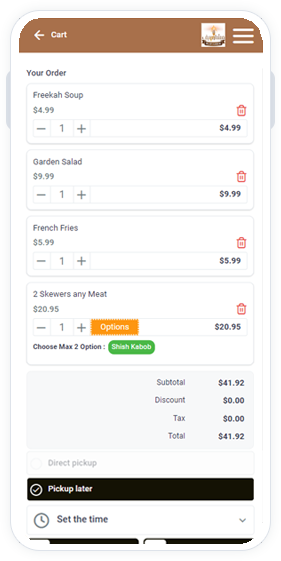 Online-Bestellsystem für Restaurants