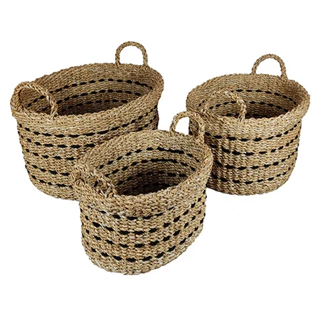 Panalı 3'lü Hasır Sepet-PNL-BJH-43 