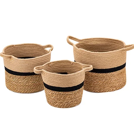 Panalı 3'lü Hasır Sepet-PNL-10213 BLACK 