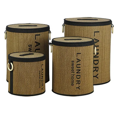 Hasır Çamaşır Sepetleri-PNL-BA23-COFFEE