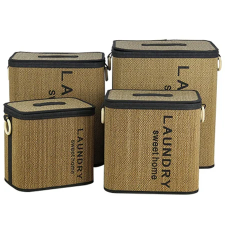 Hasır Çamaşır Sepetleri-PNL-BA24-COFFEE