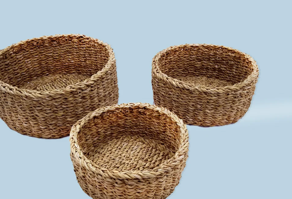 doğal hasır sepetler