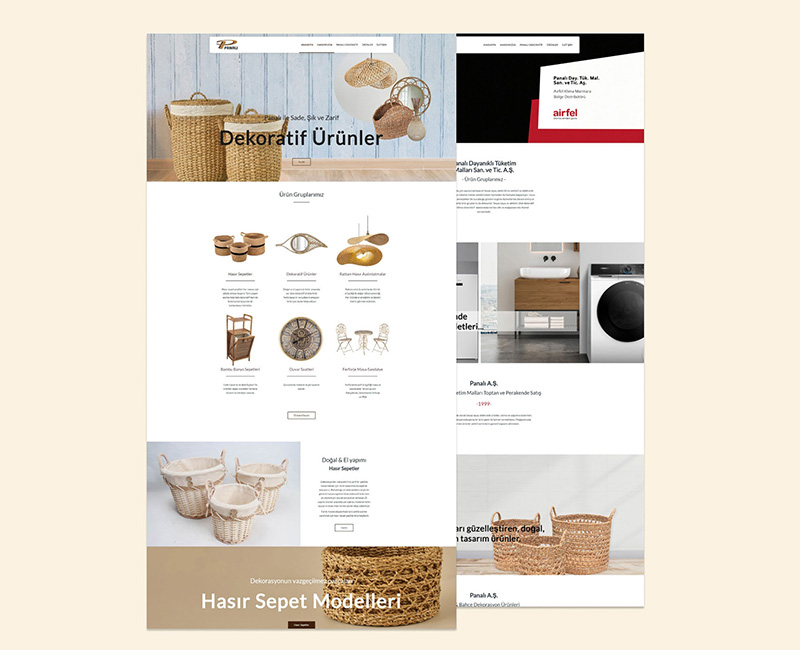Panalı Dekoratif Web Tasarım