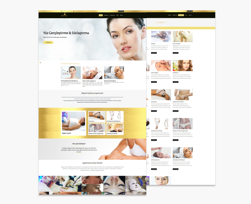 Zaline Beauty Center Web Tasarım