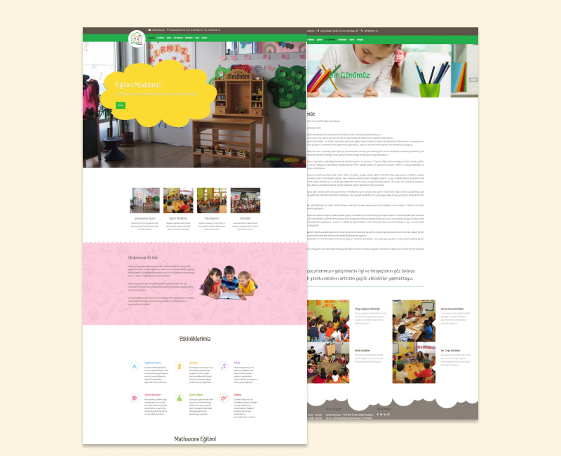 Avrupa Elit Anaokulu Web Tasarım