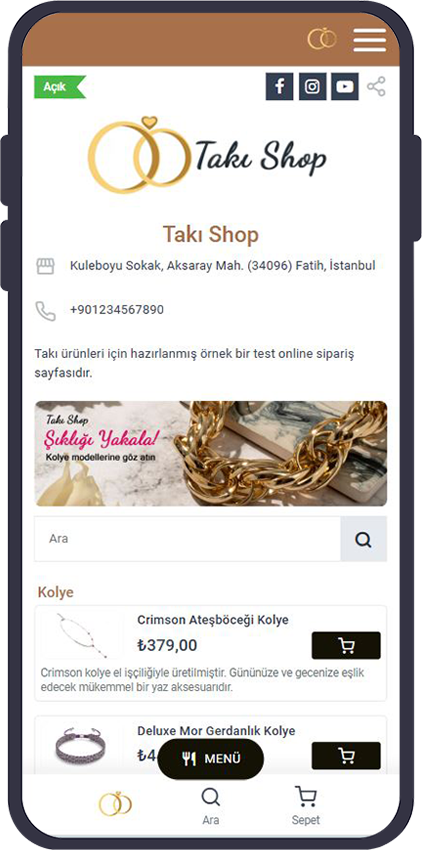 Bijuteri Online Sipariş Sistemi