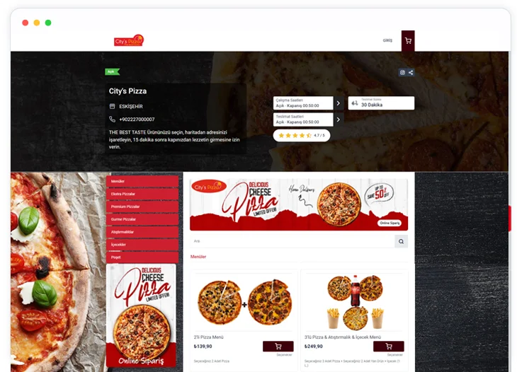 Online Pizza Ordering
