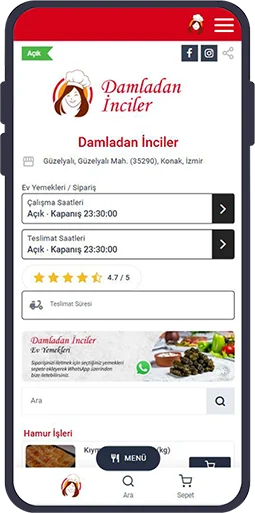 ev yemekleri sipariş sistemi