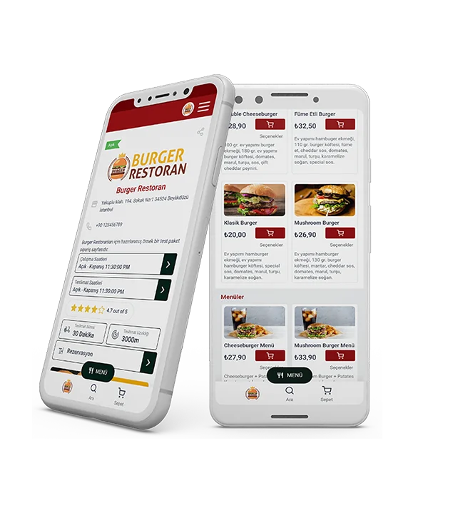 restoran online sipariş sistemi
