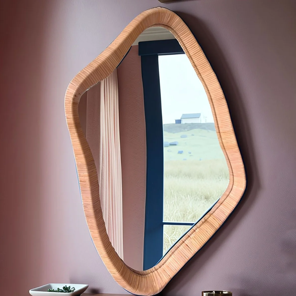 PNL-BRA06 rattan ayna